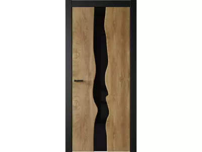 Дверь Slab Decor 1 ДО Триплекс черный